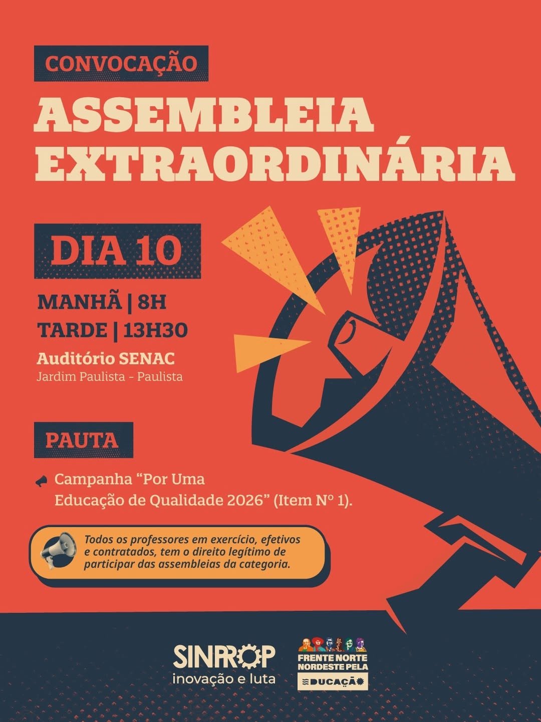 SINPROP convoca assembleia extraordinária para discutir reajuste salarial da categoria